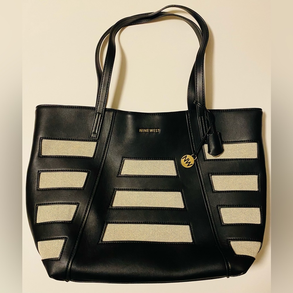 Nine West Black and Off-White Handbag